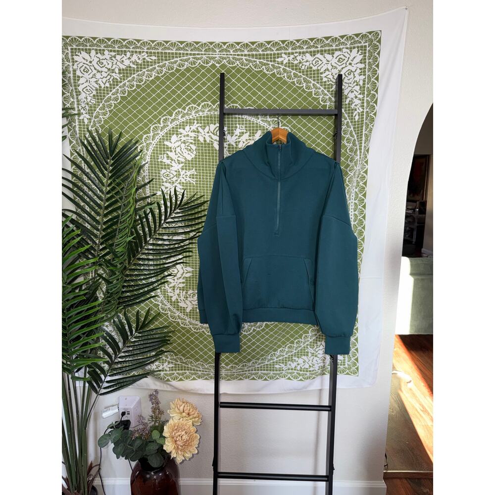 AKHG Alaskan Hardgear by Duluth Trading Co Teal Quarter Zip Pullover - Large